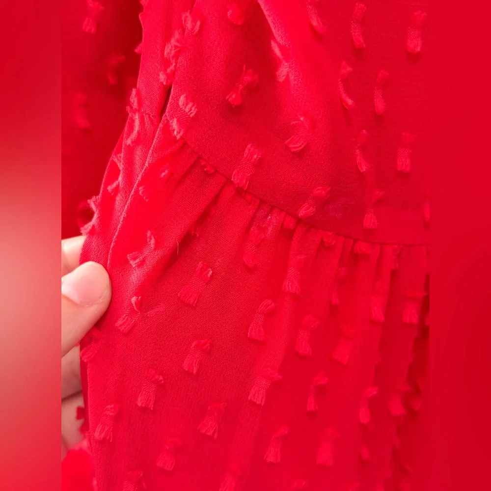 Dainty Jewells Red Long Sleeve Dress - Picture 8 of 10